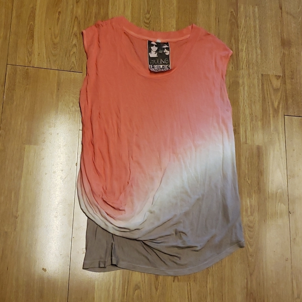 Young, Fabulous & Broke ombre sleeveless tunic top sz small